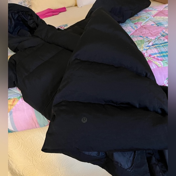 NWT!🍒LULULEMON IN A FLURRY PARKA sz 12 BLACK 550-Fill Jacket Brave Wunder Puff - Picture 6 of 15